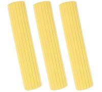 MOBUTOFU 3pcs Têtes de Balai Éponge Jaune en Plastique pour Sols Carrelés et Bois, Accessoire de Recharge pour Balai à Franges, Nettoyage pour Vie Quotidienne