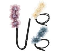 MOBUTOFU 3pièces Flower Hair Bun Maker Set Elegant Lazy Hair Curler For Various Hairstyles For Women And
