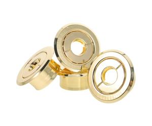 MOBUTOFU 4 Pièces Couvercle de Gicleur Encastré 1/2 IPS, Fer, Ajustable | Plaque Personnalisable Or, Anneau de Finition Extérieur, Remplacement Discret, pour Rénovations Historiques
