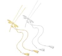 MOBUTOFU 4 Pièces Pinces à Cheveux Chinoises en Alliage Pompon Libellule, Épingles de U, Confortables et Sûres pour Coiffure Quotidienne et Jours de Plage