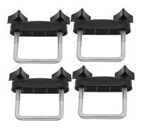 MOBUTOFU 4pcs Clips de Porte-Bagages Universels pour Galerie de Toit Voiture, Fixation Sécurisée en Métal et Plastique, Design Élégant pour Camping et Déménagement