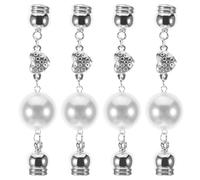 MOBUTOFU 4pièces Aimants Magnétiques Hijab sans Épingle avec Cristaux et Perles Boutons sans Piqûre pour Foulards Musulmans Accessoires Stables Accroc pour Voiles et Turbans