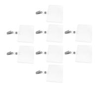 MOBUTOFU 50 Ensembles Porte-badge Rigide en Plastique et Fer, Clip Résistant la Casse la Flexion, pour Environnements de Bureau et Usine, Porte Carte D'identification Transparent Étanche