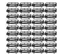 MOBUTOFU 50 pinces à cheveux à pression - Barrettes en métal en forme de bus pour tout-petits - Pinces à cheveux mignonnes pour habiller les enfants et fêter un anniversaire