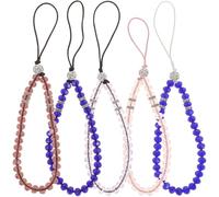 MOBUTOFU 5pcs Dragonne Téléphone Perles en Cristal Décorative Antidérapante pour USB et Paquet, pour DIY Art Crafts ou Présent pour Amis et Famille Couleur Aléatoire