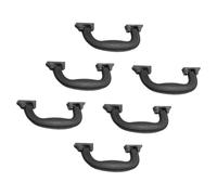 MOBUTOFU 6 Pièces Poignée de Valise de Rechange Noire en Plastique Pliable | Rangement Rabattable, Prise Ergonomique, pour Rénovation de Valise et Réparation de Voyage, Usage DIY