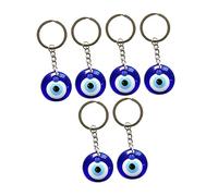 MOBUTOFU 6Pcs Diable Eye Hommes Portefeuille Porte-Clés Portefeuille Pour Hommes Le Fourre-Tout Porte-Clés Porte-Clés Chance Présent Porte-Clés Décoratif Pendentif Mauvais Œil