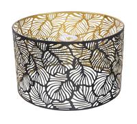 MOBUTOFU Abat-jour en Forme de Feuille pour Lampe de Chevet E27/E14, Design Ajouré, Ambiance Romantique pour Décoration de Séjour, Diamètre 2,4 cm, Noir
