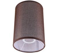 MOBUTOFU Abat-Jour en Lin Cylindrique pour Douille E27, 14Cm de Diamètre, 20Cm de Hauteur, Accessoire pour Lampe de Chevet et Lampadaire de Bureau, Couleur Marron, Usage Salon et Chambre