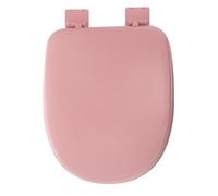MOBUTOFU Abattant de Toilette Fermeture Lente, en Mousse Rose, Forme U | Mousse Épaisse, Surface Lisse et Imperméable, Nettoyage sans Outil, pour Toilettes en U et Salles Partagées