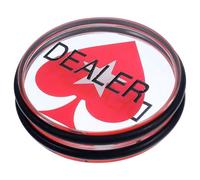 MOBUTOFU Accessoire de Jeu de Poker Bouton Dealer Rond 75 mm en Acrylique Double Face pour Enfants et Jeux de Cartes