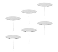 MOBUTOFU Aiguilles à Gâteau pour Décoration de Gâteau de Fleurs en Acier Inoxydable Argenté Lot de 6 Légères et Compactes Lors de Fêtes et Festivals