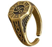MOBUTOFU Anneau Ouvert Chinois en Laiton Style Taoïste Tai Chi pour Homme, Bijoux Confortables Forme Attrayante, Port Quotidien ou Cocktail