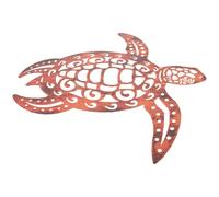 MOBUTOFU Art Mural Tortue en Fer Vintage Marron Décoration Murale Tortue en Métal pour Chambre et Jardin Ornement Décoratif Résistant à L'Extérieur