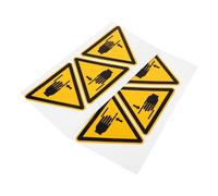 MOBUTOFU Autocollants de Sécurité Risquer la Prudence, Étiquettes Adhésives Auto-adhésives en Éthylène, 6pcs pour Prévenir le Pincement des Mains sur Machines