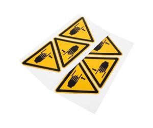 MOBUTOFU Autocollants de Sécurité Risquer la Prudence, Étiquettes Adhésives Auto-adhésives en Éthylène, 6pcs pour Prévenir le Pincement des Mains sur Machines