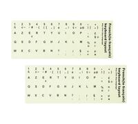 MOBUTOFU Autocollants Luminescents pour Clavier 2 Pièces Lettres Françaises Phosphorescentes Étanches pour Ordinateur Portable et Bureau Visibilité Nocturne Facile à Installer