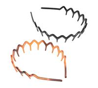 MOBUTOFU Bandeau à dents ondulées antidérapant 2 pièces en plastique et résine pour femmes et filles lors d'engagements et fêtes