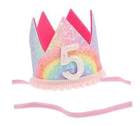 MOBUTOFU Bandeau Avec Couronne Sequins Pour Anniversaire De Accessoire De Fête Avec Numéro Pour Fêtes Séances Photo