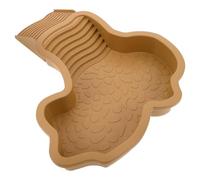 MOBUTOFU Bassin pour Tortues avec Rampe en Plastique Khaki Bain de Tortue Multifonctionnel avec Grosse Plateforme de Bronzage pour Terrarium et Gecko