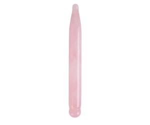 MOBUTOFU Bâton de Massage Naturelle Rose Quartz Guasha pour Visage Yeux Léger et Pratique pour Déroulement des Tissus Relaxation des Poches