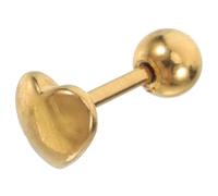 MOBUTOFU Bijoux de Piercing Langue en Acier Inoxydable Or de Cœur, Accessoire Fiable et Confortable pour Parties et Performances Stylées