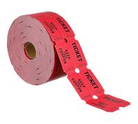 MOBUTOFU Billets de Tombola Numérotés Rouges, Lot de 1000 Billets en Rouleau pour Fêtes d'entreprise et Tirages au Sort