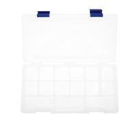 MOBUTOFU Blanc Boîte à Appâts de Pêche 15 Compartiments en ABS | Cloisons Amovibles, Rangement des Leurres et Hameçons, Boîtier Solide pour Organiser Vos Accessoires