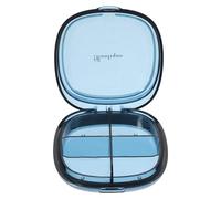 MOBUTOFU Boîte à Pilules Facile à Utiliser Portable Bleu en Plastique Compartiments Individuels Multi-réseaux, Étanche à L'humidité Usage Quotidien un Paquet à Dos