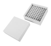MOBUTOFU Boîte Cryogénique pour Tubes à Centrifuger 81 Grilles, Support de Congélation Solide, Compatible Congélateur, Conservation D’Échantillons en Laboratoire