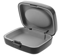 MOBUTOFU Boîte de Rangement Portable Couvercle Étanche Noir pour Appareil Auditif en Abs Petite Boîte Rigide Transport des Appareils Auditifs