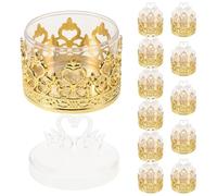 MOBUTOFU Boîtes à Bonbons Forme Cygne Élégante Lot de 12 Transparentes en Plastique Doré pour Contenir Petits Bonbons et Desserts, pour Planification D'événements