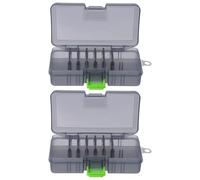 MOBUTOFU Boîtes de Pêche Portables 2pcs en PP et Abs, Conteneurs D'appâts Sûrs et Pratiques Pêche en Extérieur, Rangement pour Leurres et Petits Outils