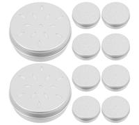MOBUTOFU Boîtes D'entraînement Olfactif et Libérer L'énergie pour Chien Lot de 10 en Aluminium Argenté, Outil de Dressage pour Améliorer Compétences Olfactives
