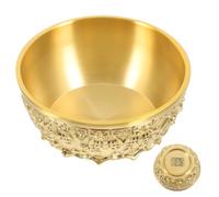 MOBUTOFU Bol à Trésor en Cuivre Doré pour Feng Shui et Prospérité Design Créatif Valeur de Collection, Facile à Nettoyer pour Décoration de Bureau et Maison