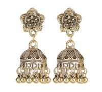 MOBUTOFU Boucles D'oreilles Ethniques pour Femme en Alliage, Forme Fleur, Style Ethnique, Confortables Douleur, pour Fêtes et Anniversaires