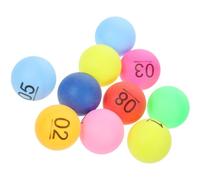 MOBUTOFU Boules de Loterie en PP Colorées 10 Pièces Numérotées | Numéros Lisibles, Impression Nette et Couleurs Vives, pour Tirages Rapides, Organisateurs et Clubs