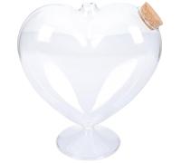 MOBUTOFU Bouteille à Souhaits Facile à Utiliser en Verre Transparent Bouchon en Liège en Bois pour Stocker Messages et Petits Objets Décoratifs