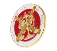 MOBUTOFU Broche Balance Justice en Métal Doré, Insigne de Revers pour Avocat, Bijou Juridique Élégant Balance et Épée, Accessoire de Costume Femme Homme, Présent Collection Droit