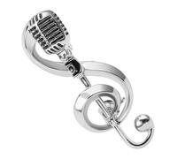 MOBUTOFU Broche Note de Musique en Alliage Argenté pour Femme, Accessoire Polyvalent Élégant et Ajustable, pour Occasions Décontractées et Concerts