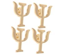 MOBUTOFU Broche Psychologue en Alliage Lot de 4 Lettres Grecques pour Décoration de Costumes et Paquet, Présent pour Professionnels Psychologie