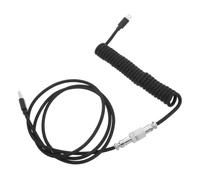 MOBUTOFU Câble Spiralé pour Clavier de Jeu USB C vers USB A Couleur Sombre | Connecteur Aviation Rotatif 360°, Nylon Tressé Double Couche, Câble Détachable pour Clavier Mécanique