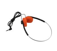 MOBUTOFU Casque Audio Scolaire à Volume Limité, Format Circum-Aural Confortable, Design Portable Rétro, Adapté aux Voyages et Activités Sportives, Orange