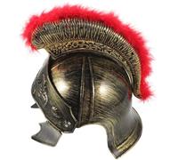 MOBUTOFU Casque Médiéval Doré Style Classique en Plastique pour Costume de Soldat Accessoire Décoratif Unisexe pour Carnaval et Noël