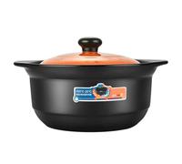 MOBUTOFU Casserole en Céramique 1,8l Résistante Chaleur avec Couvercle, Conduction Thermique Uniforme pour Cuisson et Préparation de Soupes Maison