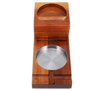 MOBUTOFU Cendrier Support Verre à Whisky Détachable pour Cigares en Bois Marron Design Élégant et Fonctionnel pour Bureau ou Rassemblement