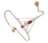 MOBUTOFU Chaîne en Alliage et Dorée pour Femmes, String à Scintillant, Multiple Façon de Porter, pour Soirées et Danse, Met en Valeur
