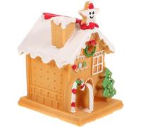 MOBUTOFU Chalet de Noël Décoratif en Argile Polymère, Décoration de Gâteau | Maison Enneigée, Accent de Table, pour Cupcakes et Desserts de Fête, Centre de Table, Chambres D’garçon Fille ou Commerce