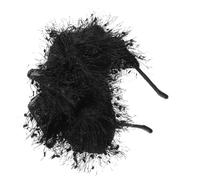MOBUTOFU Chapeau à nœud et bandeau noir chapeau de fete chapeau pour femme chapeau mini chapeau de fête chapeaux steampunk pour femmes chapeau de broderie faux bouc en tissu Black