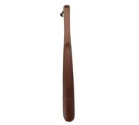 MOBUTOFU Chausse-pied Léger et Ergonomique en Bois Marron à Long Manche 50cm Sangle Suspendre pour Soulager le Dos Maison Bureau